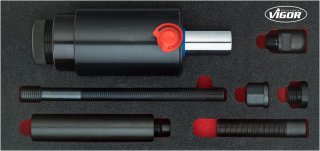 VIGOR Druck- und Zug-Hydraulikzylinder ∙ 18 Tonnen ∙ V5064 ∙ 10-teilig ∙ Anzahl Werkzeuge: 10