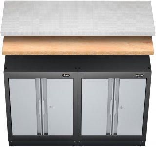 VIGOR Holz-Arbeitsplatte ∙ mittel ∙ V6000-01357 ∙ L x B x H: 1357 mm x 500 mm x 40 mm