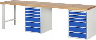 Werkbank 7515A8 | B3000xT700xH890mm | 12xSchublade-VA