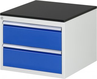 Schubladenschrank L2.0 | B580xT650xH460mm | M-Top-22mm | 2xSchublade-VA