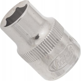 VIGOR Steckschlüsseleinsatz ∙ V2275N ∙ 3/8 Zoll (10 mm) Vierkant hohl ∙ Außen Sechskant Profil ∙ SW 9 mm