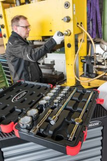 VIGOR Steckschlüssel Satz ∙ V2318N ∙ 3/4 Zoll (20 mm) Vierkant hohl ∙ Außen Sechskant Profil ∙ 21-teilig ∙ 19 – 50 ∙ Anzahl Werk