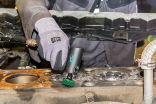 HAZET Ersatz Borstenschleifer Satz ∙ weiß ∙ 2-teilig∙ Roloc® Schnellwechselsystem ∙ ⌀ 50 mm 9033-11-0120/2