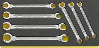 Doppelringschlüssel-Satz TCS OPEN RING 24/7 8x10-19x22 7 St.