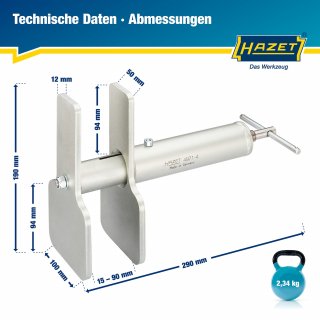 HAZET Bremskolben Rücksetzwerkzeug für 1-Kolben und Mehrkolben Bremssättel 4971-4 HAZET Bremskolben Rücksetzwerkzeug für 1-Kolben und Mehrkolben Bremssättel 4971-4