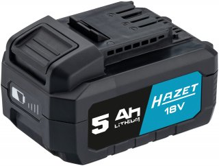 HAZET Li-Ion-Akku-Pack ∙ 18 Volt ∙ 5 Ah (Amperestunden) 9500-05 ∙ L x B x H: 120 mm x 75 mm x 70 mm