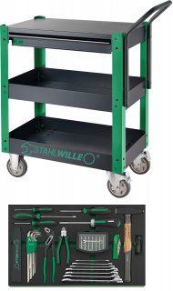 Wkz.-Sortiment m.Service-Trolley 612/83 ST Schubl. 83 St.