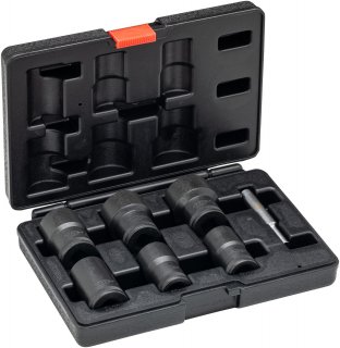 VIGOR Spiralnutenausdreher-Einsatz Satz ∙ V3741N ∙ 1/2 Zoll (12,5 mm) Vierkant hohl ∙ Außen Schraubenausdreher Profil ∙ 6-teilig