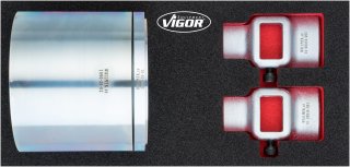 VIGOR Lager-Nabenschalen Satz ∙ mit Radlager-Fixierung ∙ V4908 ∙ 4-teilig ∙ Anzahl Werkzeuge: 4