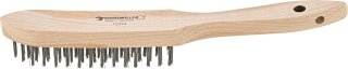 Stahldrahtbürste L.290mm Stahldraht glatt 0,35 mm 4-reihig