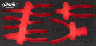 VIGOR Weichschaumeinlage ∙ leer ∙ V5015-L ∙ L x B x H: 393 mm x 188 mm x 35 mm
