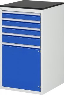 Schubladenschrank L7.3 | B580xT650xH1030mm | M-Top-22mm | 4xSchublade-TA | 1xTür