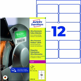 Avery Zweckform Folienetikett L7913-10 99,1x42,3mm 120 St./Pack.