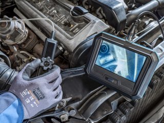 HAZET HD Touch Screen Endoskop Satz mit Schwenk-Sonde 180° | ⌀ 3,9 mm 4812-23/5AF ∙ 5-teilig