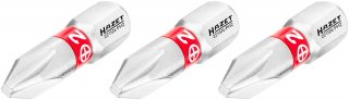 HAZET Bit 2215N-PH2/3 ∙ 1/4 Zoll (6,3 mm) Sechskant massiv ∙ Kreuzschlitz Profil PH ∙ 3-teilig ∙ SW PH2