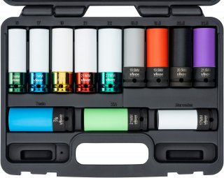 VIGOR Schlagschrauber Steckschlüssel Satz ∙ V6312/12 ∙ 12-teilig ∙ Anzahl Werkzeuge: 12