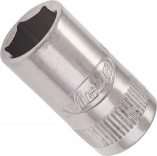 VIGOR Sechskant Steckschlüsseleinsatz ∙ V2421N ∙ 1/4 Zoll (6,3 mm) Vierkant hohl ∙ Außen Sechskant Profil ∙ SW 9 mm