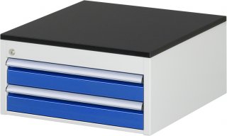 Schubladenschrank L1.3 | B580xT650xH280mm | M-Top-22mm | 2xSchublade-VA