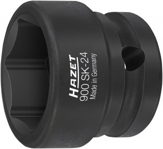 HAZET Schlag- | Maschinenschrauber Steckschlüsseleinsatz 900SK-24 ∙ 1/2 Zoll (12,5 mm) Vierkant hohl ∙ Außen Sechskant-Tractionsp