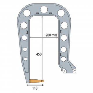 Elektrodenbügel C4 - 8 bar/550 daN - LG 200 mm - isoliert