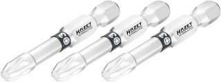 HAZET Bit 2216NSLG-PZ3/3 ∙ 1/4 Zoll (6,3 mm) Sechskant massiv ∙ Pozidriv Profil PZ ∙ 3-teilig ∙ SW PZ3