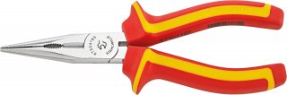VDE-Telefonzange L.160mm Kopf verchromt Griffe 2-Komponenten-Griffe