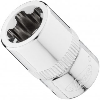 VIGOR Steckschlüsseleinsatz ∙ V7920-EPR14 ∙ 3/8 Zoll (10 mm) Vierkant hohl ∙ Außenprofil mit 5 abgerundeten Flanken (TORX®-ähnli