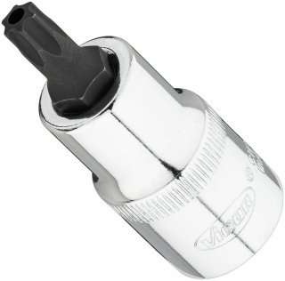 VIGOR Schraubendrehereinsatz ∙ V7055-T40H ∙ 1/2 Zoll (12,5 mm) Vierkant hohl ∙ Tamper Resistant TORX® Profil ∙ SW T40H