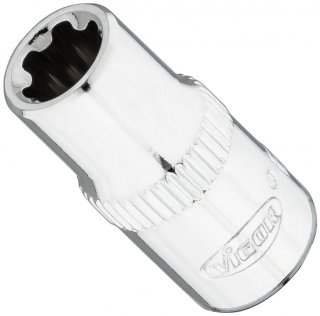 VIGOR Steckschlüsseleinsatz ∙ V7920-EP8 ∙ 1/4 Zoll (6,3 mm) Vierkant hohl ∙ Außen TORX® Plus Profil ∙ SW E8+