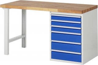 Werkbank 7515A1 | B1500xT700xH890mm | 6xSchublade-VA