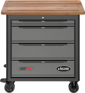 VIGOR Mobile Werkbank Series XL mit Spezialwerkzeug Sortiment ∙ V5160 ∙ 66-teilig ∙ Anzahl Werkzeuge: 66