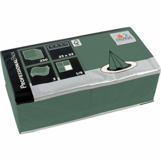 FASANA Serviette 228562 33x33cm 3lagig smaragdgrün 250 St./Pack.