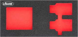 VIGOR Weichschaumeinlage ∙ leer ∙ V4908-L ∙ L x B x H: 393 mm x 188 mm x 35 mm