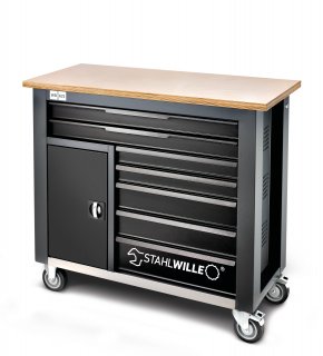 Mobile Werkbank WB 621 7 Schubl. anthrazit | RAL 7016; schwarz | RAL 9005 L.500mm x B.1150mm x H.1045mm