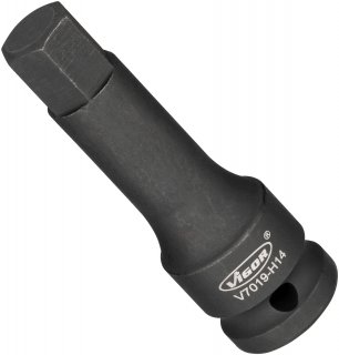 VIGOR Innensechskant Schlagschrauber Schraubendreher-Einsatz ∙ V7019-H14 ∙ 1/2 Zoll (12,5 mm) Vierkant hohl ∙ Innen Sechskant Pr