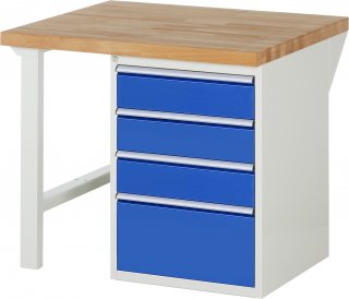 Werkbank 7510A1 | B1000xT900xH890mm | 4xSchublade-VA