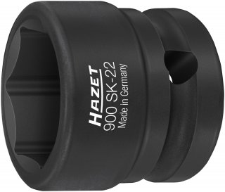HAZET Schlag- | Maschinenschrauber Steckschlüsseleinsatz 900SK-22 ∙ 1/2 Zoll (12,5 mm) Vierkant hohl ∙ Außen Sechskant-Tractionsp