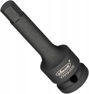 VIGOR Innensechskant Schlagschrauber Schraubendreher-Einsatz ∙ V7019-H10 ∙ 1/2 Zoll (12,5 mm) Vierkant hohl ∙ Innen Sechskant Pr