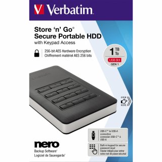 Verbatim Festplatte Store 'n' Go 53401 2,5Zoll USB3.1 1TB