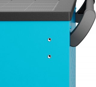 HAZET Werkstattwagen Assistent 176N-7 ∙ Sortiment 176N-7/204 ∙ 204-teilig ∙ Schubladen | flach: 5× 81 x 522 x 348 mm ∙ Schubladen