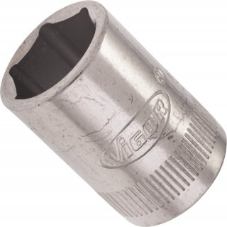 VIGOR Sechskant Steckschlüsseleinsatz ∙ V2424N ∙ 1/4 Zoll (6,3 mm) Vierkant hohl ∙ Außen Sechskant Profil ∙ SW 12 mm