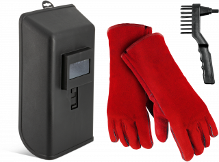 Schweißerset - für Einsteiger - Handschuhe | Handmaske | Hammerbürste