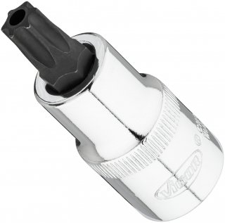 VIGOR Schraubendrehereinsatz ∙ V7055-T50H ∙ 1/2 Zoll (12,5 mm) Vierkant hohl ∙ Tamper Resistant TORX® Profil ∙ SW T50H