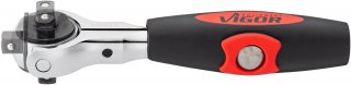 VIGOR Umschaltknarre ∙ T-Griff ∙ V4914 ∙ 1/4 Zoll (6,3 mm) Vierkant massiv