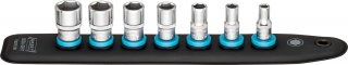 HAZET SmartRail mit 7 Steckplätzen 850A-SR/7 ∙ 1/4 Zoll (6,3 mm) Vierkant hohl ∙ Außen Sechskant-Tractionsprofil ∙ 7-teilig ∙ <s