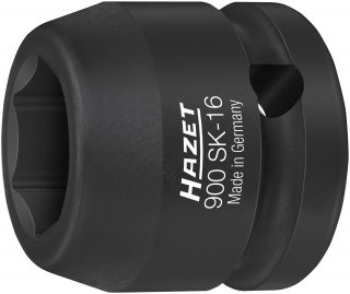 HAZET Schlag- | Maschinenschrauber Steckschlüsseleinsatz 900SK-16 ∙ 1/2 Zoll (12,5 mm) Vierkant hohl ∙ Außen Sechskant-Tractionsp
