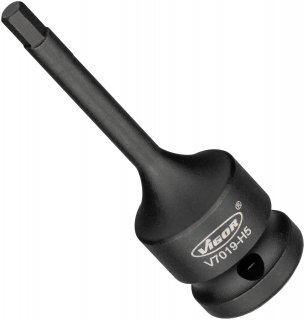 VIGOR Innensechskant Schlagschrauber Schraubendreher-Einsatz ∙ V7019-H5 ∙ 1/2 Zoll (12,5 mm) Vierkant hohl ∙ Innen Sechskant Pro
