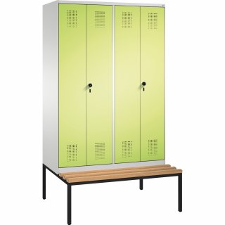 C+P Doppelspind 4905240S10107 Sitzbank 4Abteile B1200mm lgr/cgn