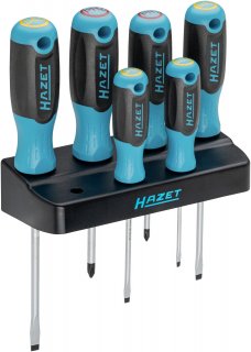 HAZET Schraubendreher Satz 811SH-1/7 ∙ Kreuzschlitz Profil PH | Schlitz Profil ∙ 7-teilig ∙ PH1 – PH2 ∙ 0,5 x 3 – 1,2 x 6,5