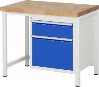 Werkbank höhenverstellbar 8156A1 | B1000xT700xH840-1040mm | 2xSchublade-TA